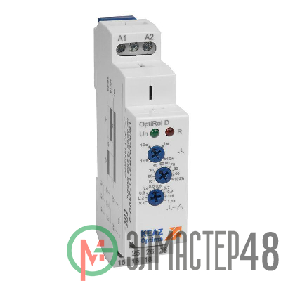 Реле времени OptiRel D TMR-DONS-1T-240U-2 пуска "звезда-треугольник" 16А 2СО 12-230АС/DC КЭАЗ 332017