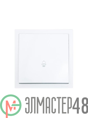 Кнопка звонка СП ZIMA IP20 безвинт. зажим бел. LEZARD 704-0288-103QC