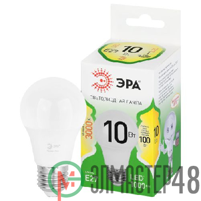 Лампа светодиодная GREEN LINE A60-10W-830-E27 GL 10Вт груша 3000К свет тепл. E27 Эра Б0067118