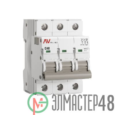 Выключатель автоматический модульный 3п C 40А 6кА AV-6 AVERES EKF mcb6-3-40C-av