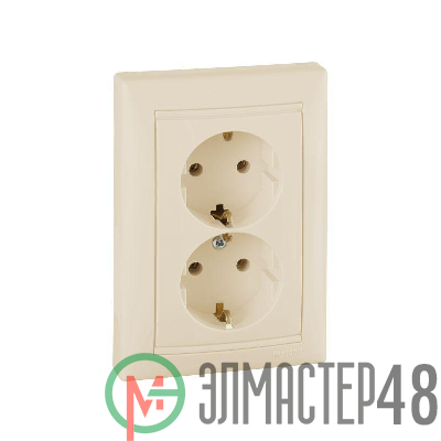 Розетка 2-м СП Valena 2К+З с заземл. нем. станд. сл. кость (DIY-упак.) Leg 695616