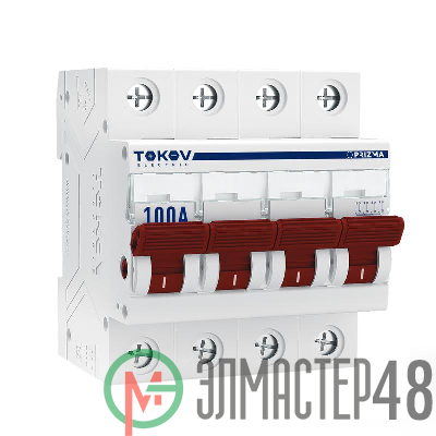 Выключатель нагрузки модульный 4П 100А TOKOV Electric TKE-PZ60-MDSI-4-100