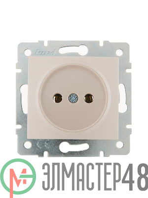 Механизм розетки 1-м СП KARINA 16А IP20 без заземл. термопласт жемчуж./бел. перламутр LEZARD 707-3088-121B