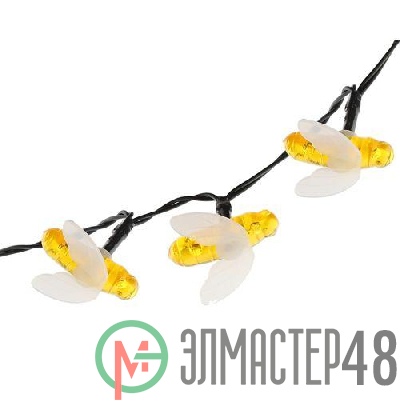 Гирлянда садовая ERASG024-03 ЭРА Пчелки 5.8м солнечная батарея ЭРА Б0044218