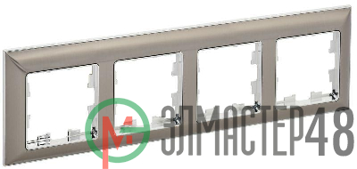 Рамка 4-м BRITE РУ-4-Бр хром/никель IEK BR-M42-12-4-K23