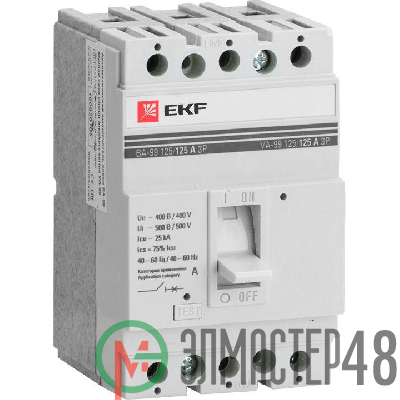Выключатель авт. ВА-99 125/125А EKF mccb99-125-125