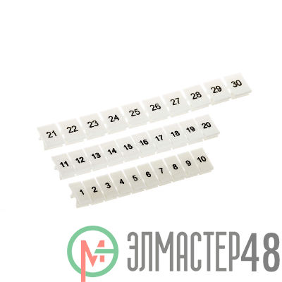 Маркировка для клемм 6мм от 1 до 10 горизонтальная ориентация DKC NUPUTUK-6-1-10H