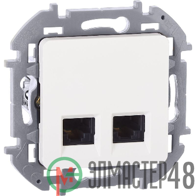 Розетка компьютерная 2-м Inspiria RJ45 кат.5E UTP бел. Leg 673835