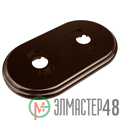 Рамка 2-м R пластик корич. Bironi RF1-620-22