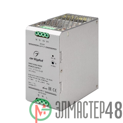 Блок питания ARV-DRP240-24-B 24В 10А 240Вт PFC IP20 металл Arlight 037155