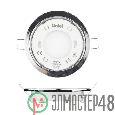 Светильник точечный GX53/H2 Chrome 10 Prom ультратонкий встраив. хром. (уп.10шт) Uniel UL-00005052