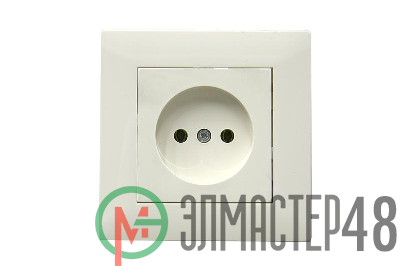 Розетка 1-м Karea RIZZ без заземл. керамика крем Makel 88010002