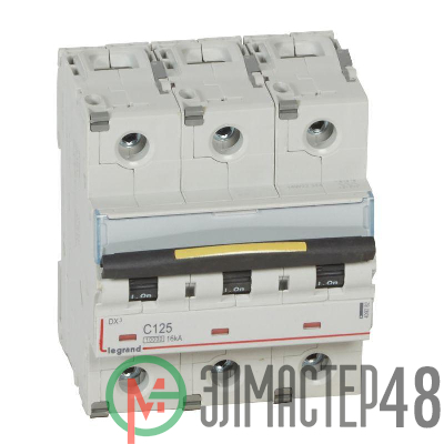 Выключатель автоматический модульный 3п C 125А 16кА DX3 10000 4.5мод. 400В Leg 409282