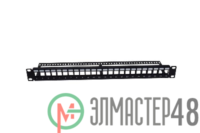 Патч-панель наборная 1U 24 порта с задним кабельным организатором TOKOV ELECTRIC TKE-PPFK-5E-1U-24P-UTP-CO