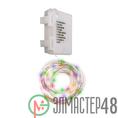 Гирлянда DC-G03-120M 120microLED RGB 12.1м 8реж. 3xAA (не в компл.) ФАZА 5047815