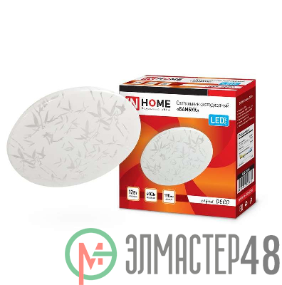 Светильник светодиодный DECO 12Вт 230В 4000К 780лм 190мм БАМБУК IN HOME 4690612021881
