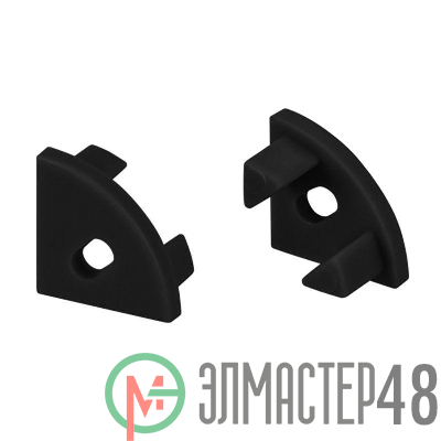 Заглушка SL-KANT-H11 BLACK c отверстием пластик (комплект) Arlight 044090