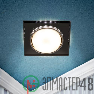 Светильник DK LD50 BK GX53 со светодиодной подсветкой встраиваемый черн. Эра Б0057473