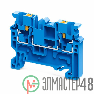 Клемма проходная push-in OptiClip CP-2.5-I-BU-24А (0.2-2.5) син. КЭАЗ 331839