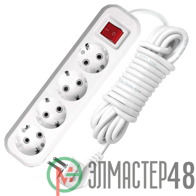Удлинитель 4х7м с заземл. 16А IP20 S-304 с выкл. ПВС 3х1 UNIVersal 9631992