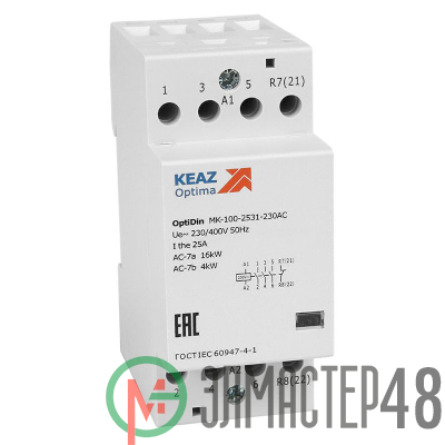 Контактор модульный OptiDin MK-100-2540-230AC КЭАЗ 321147