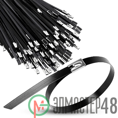 Хомут кабельный 4.6х150 сталь ANSI 316 с покрытием TOKOV ELECTRIC TKE-HM316-4.6-150-C/100