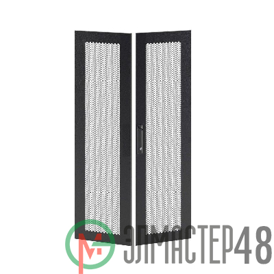 Дверь двустворчатая для IT-CQE 2000х600 перфорир. RAL9005 DKC RBITCPMD2060