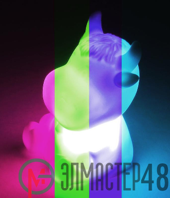 Фигура светодиодная "Бык"-символ 2021 года 8х7см светодиод RGB переливается разными оттенками батарейки AG13х3 (включены в комплект) Космос KOCNL-EL2020
