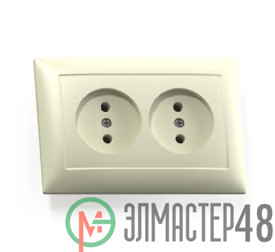 Розетка 2-м СП Селена 16А IP20 РС16-371 сл. кость Кунцево 8147