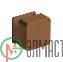 Коробка ОП Тусо распаячная 79х79х32мм 2 клемника корич. IP40 Ruvinil 65004К