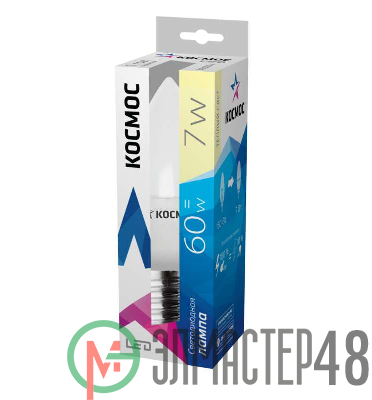 Лампа светодиодная CN 7Вт 220В E27 3000К Космос Lksm_LED7wCNE2730