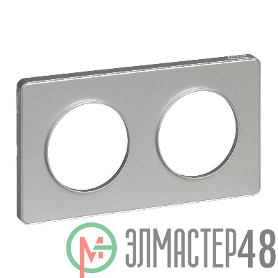 Рамка 2-м Odace алюм. SchE S53P804