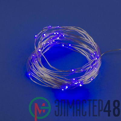 Гирлянда LED на батарейках ULD-S0500-050/SCB/2AA PURPLE IP20 DEW 2AA (не в/к) "Роса" 5м 50 диодов фиол. провод медн. Uniel UL-00007185
