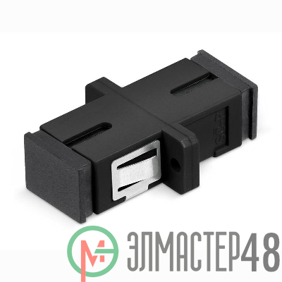 Соединитель проходной SC-SC SM для одномод. кабеля simplex черн. Cabeus 10596c