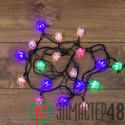 Гирлянда светодиодная "Кубики" 20LED мультиколор 2.8м с контроллером Neon-Night 303-061