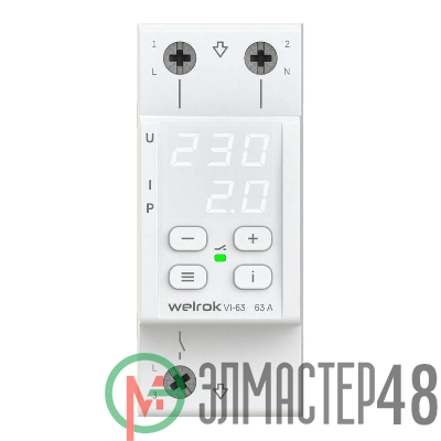 Реле напряжения с контролем тока VI-63 Welrok 4660251140274