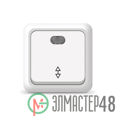 Выключатель проходной 1-кл. ОП Олимп 10А IP20 с индик. бел. Universal О0125