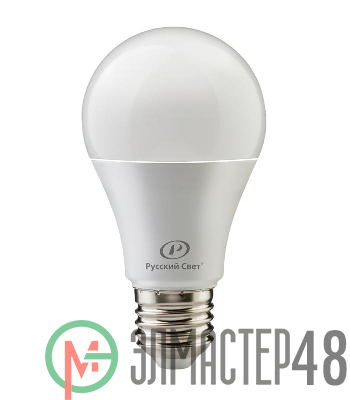 Лампа светодиодная RS LED A60 E27 7W 220-240V 4000К 7Вт грушевидная 700лм Ra 90 Русский Свет 15010345035
