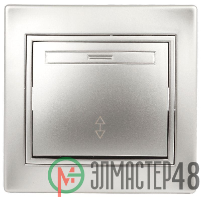 Переключатель 1-кл. СП Plano 10А IP20 1-103-03 250В алюм. Intro Б0030038