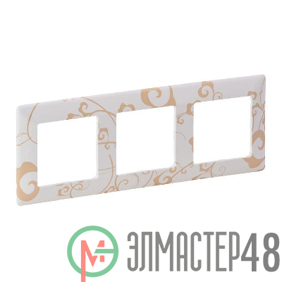 Рамка 3-м Valena Life универсальная ампир бел. Leg 754103