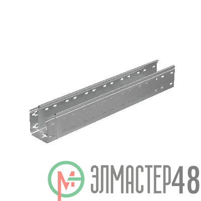 Лоток листовой перфорированный 100х100 L3000 сталь 0.7мм "БЫСТРЫЙ МОНТАЖ ПЛЮС" LPplus100-100-0.7-3000 оцинк. КМ PL0262