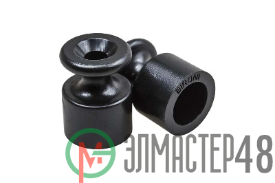 Изолятор для наружного монтажа пластик черн. (уп.100шт) Bironi B1-551-23