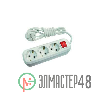 Удлинитель 3х2м с заземл. с выкл.16А IP20 Makel MGP212