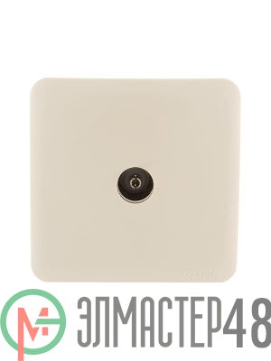 Розетка 1-м TV ОП VIOLA оконечная крем. LEZARD 751-0300-130