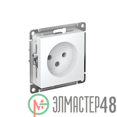 Механизм розетки 1-м СП ATLAS DESIGN без заземл. 16А бел. SchE ATN000141