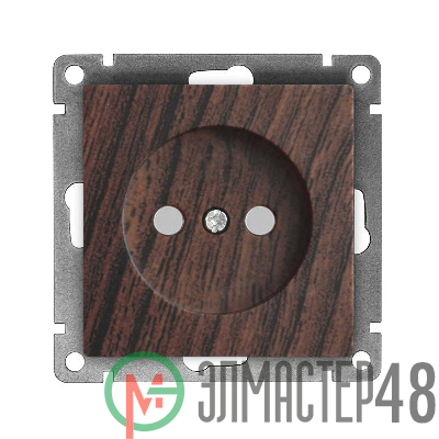 Розетка 1-м СП Афина 16А IP20 без заземл. защ. шторки механизм венге Universal A0047-V