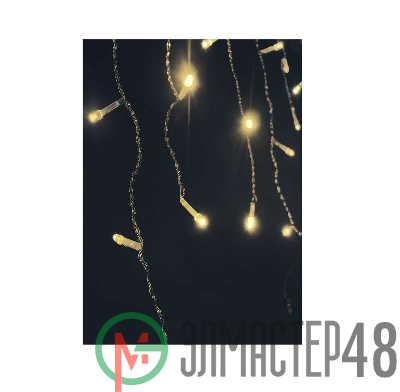 Гирлянда "Световая бахрома" 2х0.5м 100LED 8 режимов мигания IP20 бел. провод прозр. 1.5м Космос KOC_CUR100LED_W