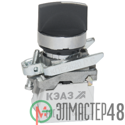 Переключатель КПЕ2602РС 0но+2нз ручка фикс 3поз IP65 черн. КЭАЗ 282736