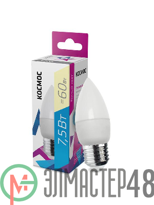 Лампа светодиодная CN 7.5Вт 220В E27 3000К Космос LkecLED7.5wCNE2730