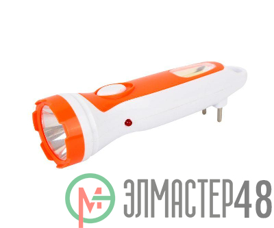 Фонарь аккумуляторный LED3860 220В бел. /оранж. 1+COB LED 2 реж. SLA пластик Ultraflash 14249